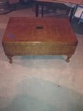 unique antique silver chest on Queen Anne style legs..perfect cocktail table