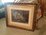 Rare and beautifully framed pastel engraving