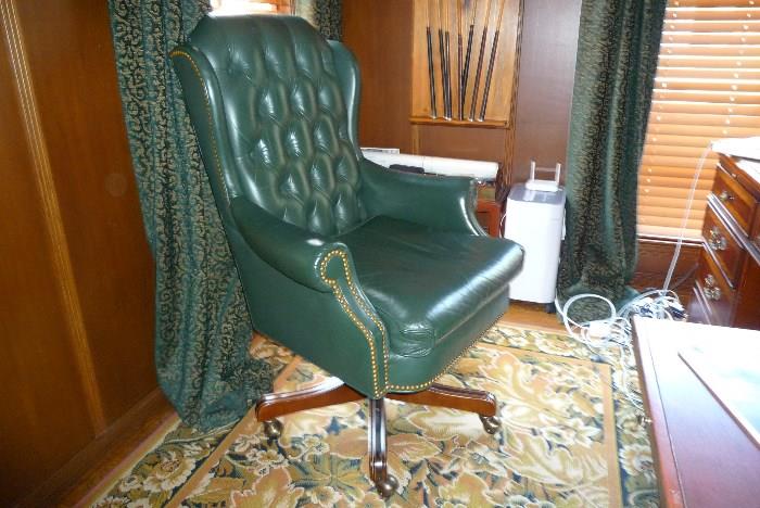 Executive Leather Desk Chair $300