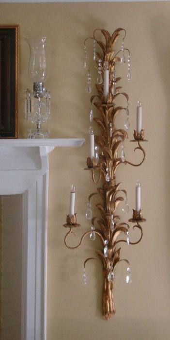 One of Pair Of Italian Gilt Wall Sconces