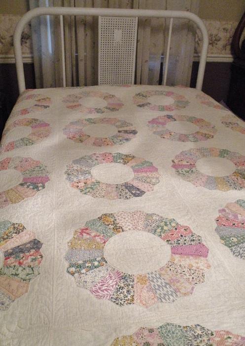 One of 9 excellent pieced quilts