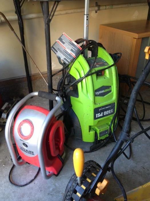 pressure washer and air compressor