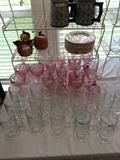                   Fostoria- Pink Moonstone goblets