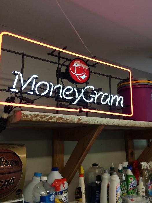                          MoneyGram neon sign