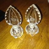 Vintage etched perfume bottles