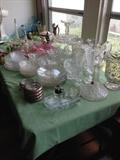 Fenton, Cut glass, etched glass, etc.