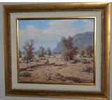 ORIGINAL DESERT OIL PAINTING BY LISTED CALIFORNIA ARTIST, ANTON GUTKNECHT