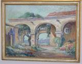 ORIGINAL MISSION OIL PAINTING BY LISTED ARTIST, ORPHA MAE KLINKER  (1891 - 1964)
