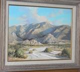 ORIGINAL DESERT OIL PAINTING BY LISTED ARTIST, GORDON G. POND (1920-2001)