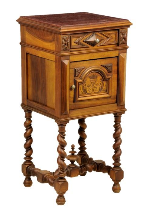 LOT 74: A FRENCH BAROQUE STYLE BEDSIDE CABINET