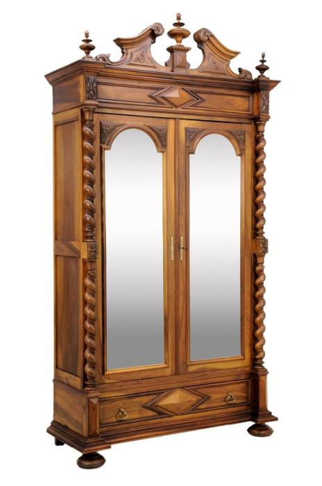 LOT 75: A FRENCH BAROQUE STYLE ARMOIRE 