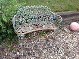 wrought iron settee