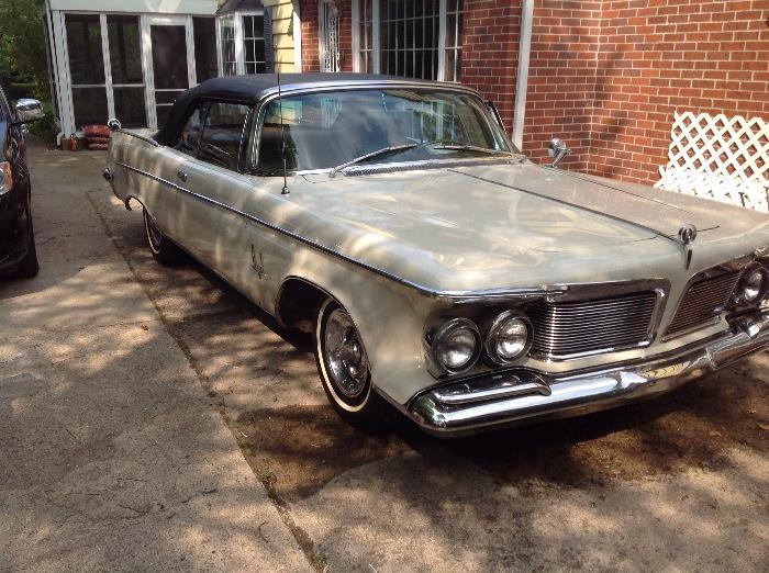 The 1962 Chrysler Imperial convertible has factory air, one of only 220 or so made!  This car is all original and has only 45,311 miles!  Everything is in great condition and working order.  Sale of this car will be handled with the assistance of Lake City Bank, who will be providing secure wire transfer of funds and title. 