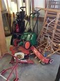 more tools, golf clubs, lawn, etc.