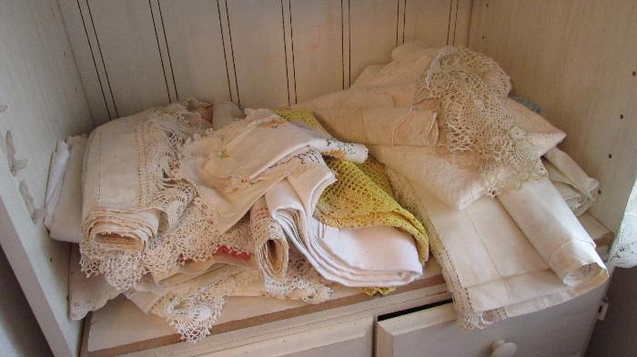 Vintage Linens and Dollies