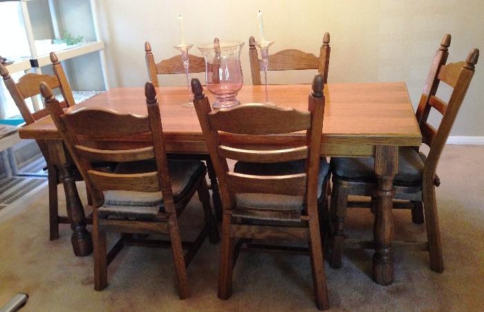 Solid Oak dining set from Germany