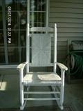 Wood Frame Rocker with Cain Back & Seat, portable hose reel, etc.