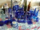Blue collectible glassware