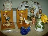 Hummel figurines, Saint Clair, Franklin Mint Clock (first embrace), and more.