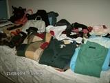 Size 1-X Sweaters, Purses, 9-1/2 size Shoes, etc.