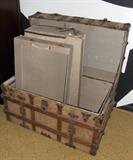 Large Flat Top Trunk with 2 Drawers