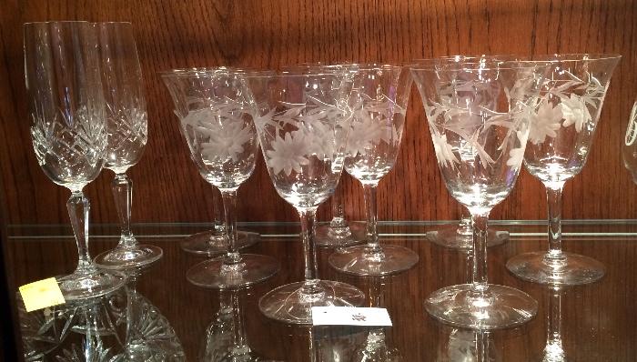 Beautiful crystal wine glasses. The holidays are coming!