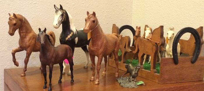 Toy horses.