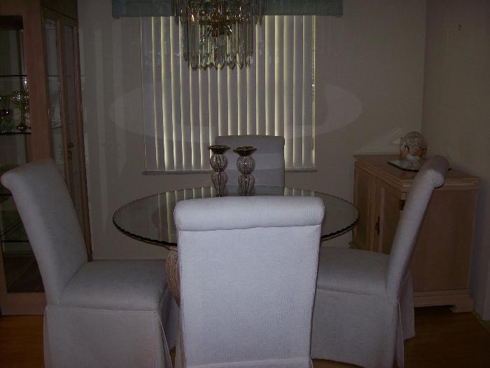 Glass Table w/ 4 Chairs $450.00