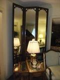 Decorative Tall Mirror Divider Screen, Nice Lamp