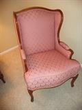 Custom Pink Wing Chair