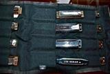 EXCELLENT Set of Harmonicas in a Webb Pouch