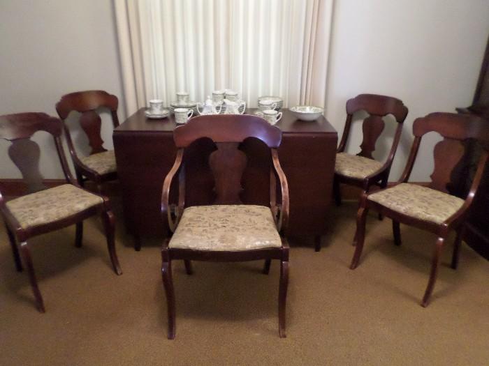 Antique Drop Leaf Table and Chairs