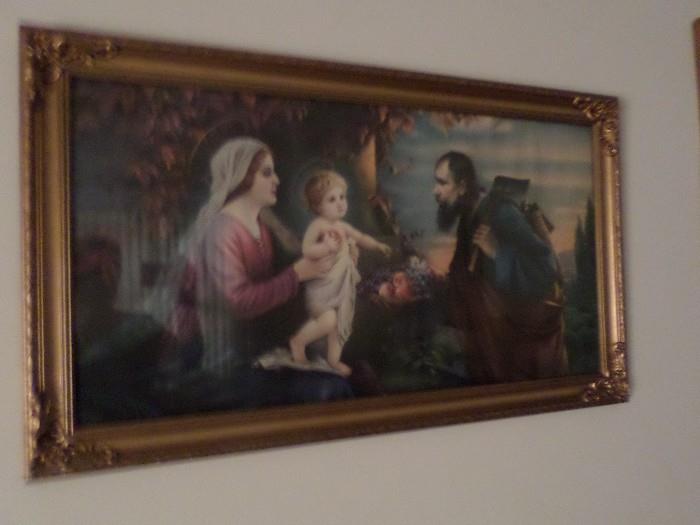 Antique Religious Framed Picture