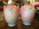 ROSEVILLE IXIA #855-12 VASES,PAIR MINT CONDITION!