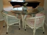 Rattan & Glass Top Dinette 