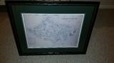 Framed Map of Barton Hills Country Club 1922