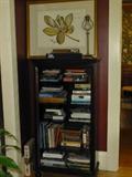 mahogany glass from bookcase
set of two large botanical prints