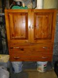 handmade solid storage cabinet