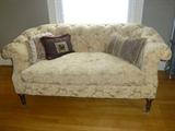 tufted loveseat from Beacon Hill showroom at Boston Design Center