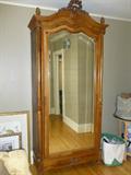19th Century French Armoire with birdseye maple interior