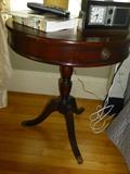 mahogany drum style side table