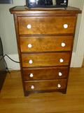 small pine stained chest