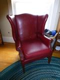 faux leather ring-back chair