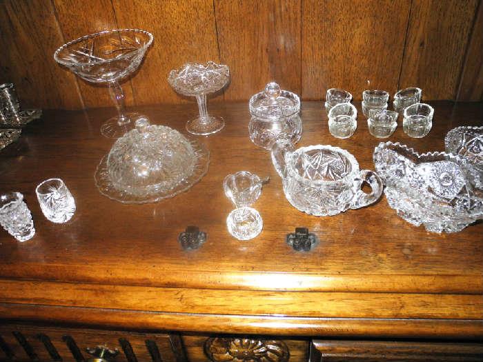 Many beautiful crystal pieces including stemware