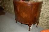 Mahogany demi-lune cabinet