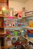 Closet full of new toys – never opened!  Think Christmas!