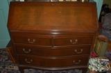 Mahogany inlaid slant front desk