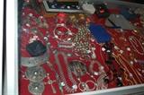 There is an exorbitant amount of jewelry (costume and fine!) plus tons of sterling and silverplate 