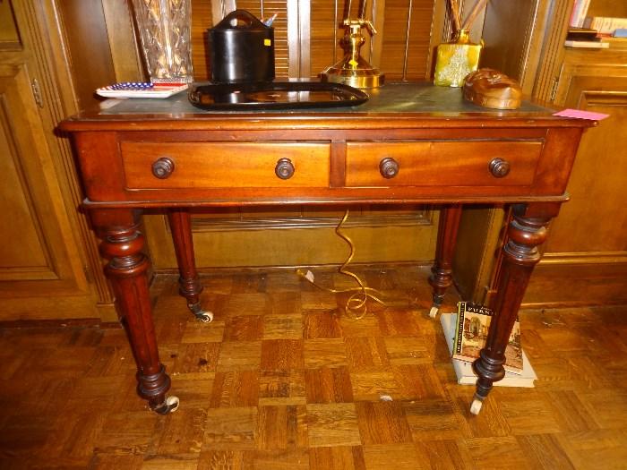 Leather top writing desk
