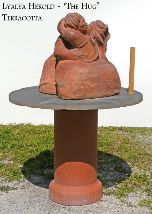 Lyalya Herold "The Hug", Terracotta Sculpture